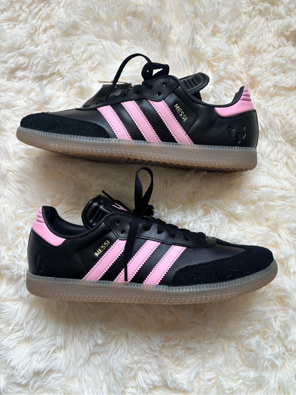 adidas Samba Messi — Black/Pink, Men’s US 10, New With Tags + Box